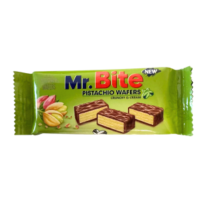 MR.BITE - Wafelek w Czekoladzie Mlecznej z Pistacjami 32g