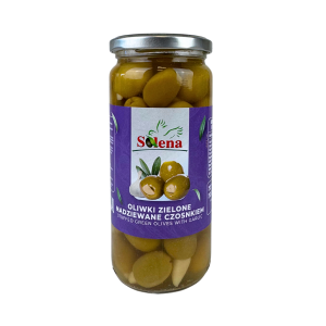 SOLENA - Zielone Oliwki Czosnkowe 480g