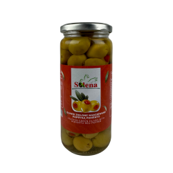 SOLENA - Oliwki Zielone Nadziewane Papryką Pimiento 480g